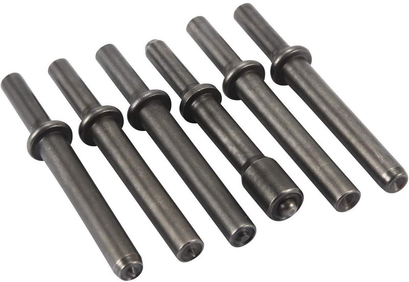 DELE 7 Pcs Air Hammer Rivet Bit Set, Dele 0.401 Shank Smoothing Pneumatic Air Rivet Hammer Tools Kit with Spring - Image 3